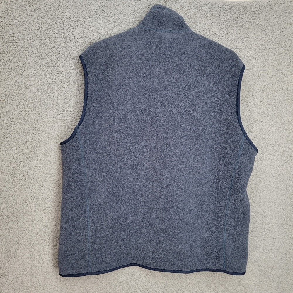 Patagonia Vest Mens Size XL Blue Synchilla Full Zip Fleece Pockets Embroidered - Picture 6 of 9